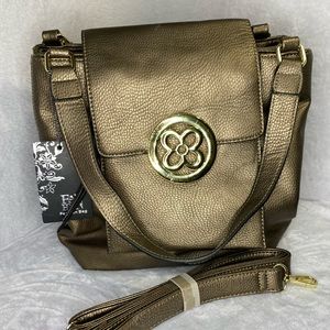 NWT gold/pewter purse